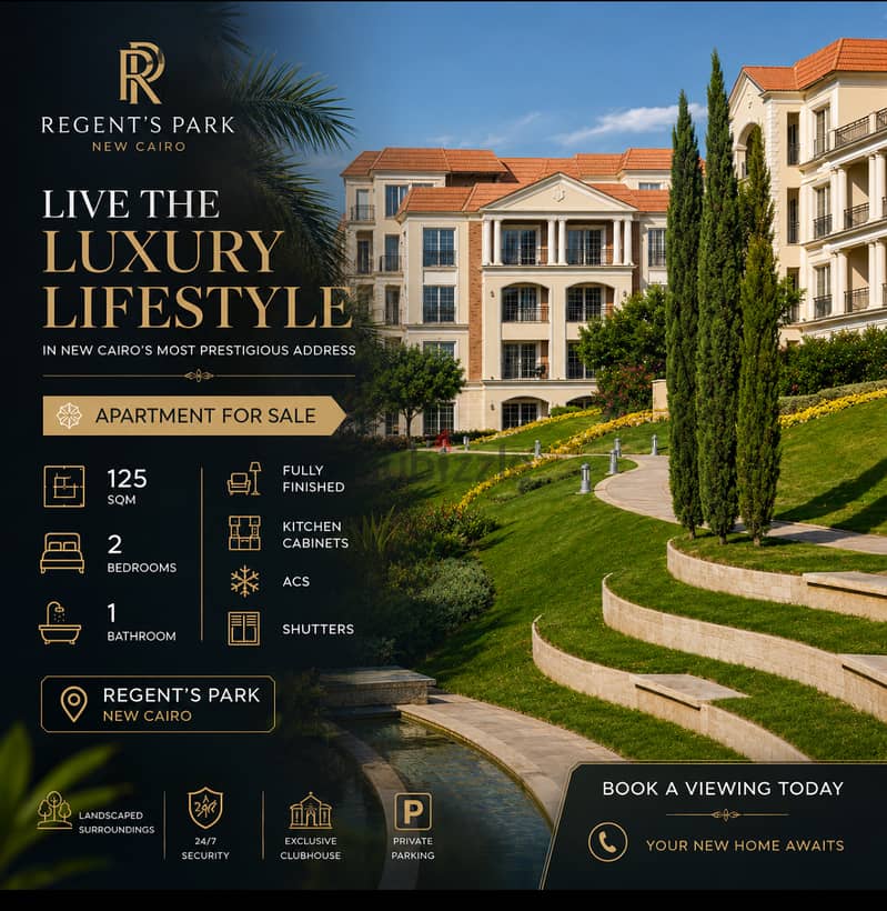شقة · غرفتان في Regents Park